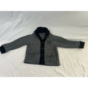 Baby Gap Boy's Pullover Buttons Long Sleeve Gray Black Size 4Yrs